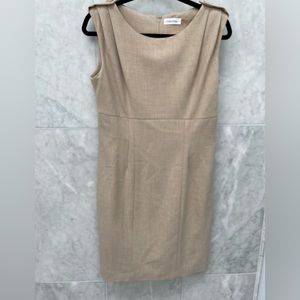 Calvin Klein Womens Professional Dress in Tan size 8